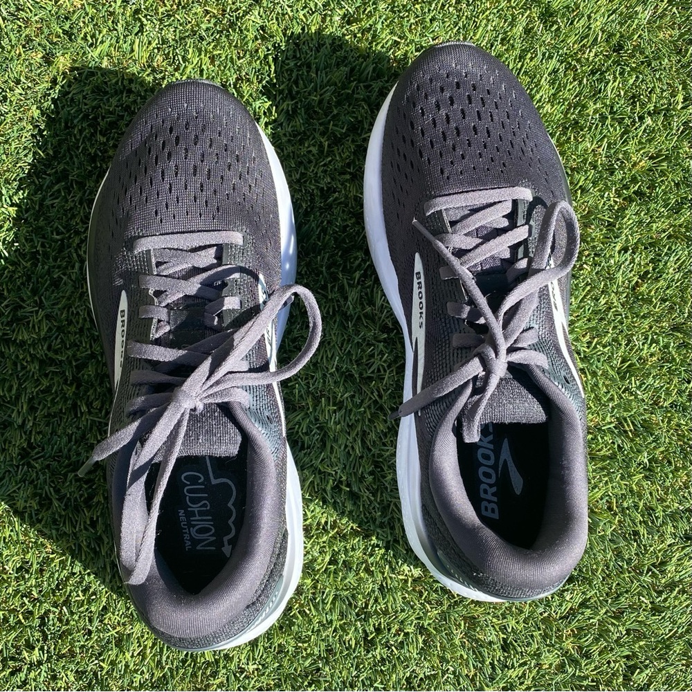 Brooks Ghost 16 Neutral Running Shoe Black/Grey/White 8 Medium - Picture 5 of 11